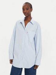 Levi's® Koszula Lola A9179-0010 Błękitny Oversize. Niebieskie bluzki damskie s, bez wzorów, z bawełny, bez kołnierzyka, bez ramiączek. Za 189.99 zł.