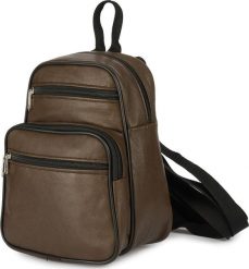 Plecak turystyczny Krateczka Plecak skórzany damski mały A5 klasyczny jasno brązowy 023. Brązowe plecaki damskie Krateczka, bez wzorów, klasyczne. Za 98.99 zł.