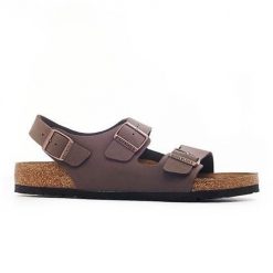 Buty do chodzenia męskie Birkenstock Milano. Brązowe klapki męskie Birkenstock, z materiału, sportowe. Za 624.00 zł.