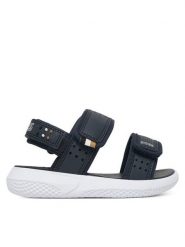 BOSS Sandały J52823 M Granatowy. Niebieskie sandały chłopięce Boss, ze skóry, bez zapięcia. Za 379.99 zł.