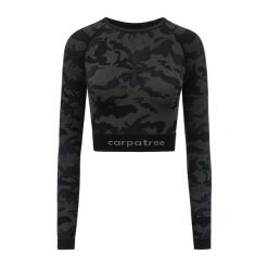 Top treningowy damski Carpatree Camo Seamless. Zielone koszulki sportowe damskie Carpatree, bez wzorów, na fitness i siłownię. Za 53.99 zł.