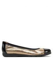 Caprice Baleriny 9-22152-42 Złoty. Żółte baleriny damskie Caprice, bez wzorów, ze skóry, bez obcasa. Za 155.99 zł.