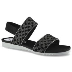 Czarne Sandały Chebello Damskie Modne Letnie Buty. Czarne klapki damskie CheBello, bez wzorów, bez obcasa, bez zapięcia. Za 159.00 zł.