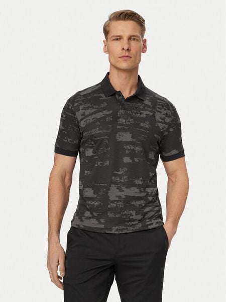 BOSS Polo Active Repeat 50558583 Czarny Slim Fit. Czarne koszulki polo męskie Boss, m, bez wzorów, bez ramiączek. Za 629.99 zł.