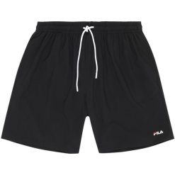 Spodenki kąpielowe męskie Fila Tinelli. Czarne kąpielówki męskie Fila, m, bez wzorów, z materiału, do pływania. Za 115.99 zł.