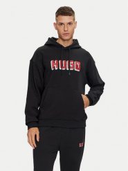 Hugo Bluza Diqerio 50516655 Czarny Relaxed Fit. Czarne bluzy męskie Hugo, m, bez wzorów, z bawełny, bez kaptura. Za 309.99 zł.
