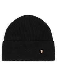Calvin Klein Czapka LV04F8118G Czarny. Czarne czapki i kapelusze damskie Calvin Klein, na zimę, bez wzorów, z wełny. Za 169.99 zł.