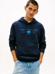Tommy Hilfiger Bluza z kapturem Harren Mężczyźni Bawełna (100%) niebieski, S. Niebieskie bluzy męskie Tommy Hilfiger, m, bez wzorów, z bawełny, z kapturem. Za 229.95 zł.
