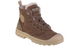 Buty sportowe Sneakersy damskie, Palladium Pampa Hi Zip WL. Brązowe obuwie sportowe damskie Palladium, bez wzorów, z materiału, trekkingowe. Za 632.00 zł.