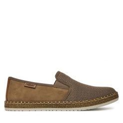 Półbuty Rieker. Brązowe półbuty na co dzień męskie Rieker, bez zapięcia. Za 319.99 zł.