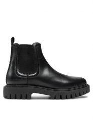 Tommy Hilfiger Sztyblety Chunky FM0FM05197 Czarny. Czarne botki męskie Tommy Hilfiger, bez wzorów, ze skóry, bez zapięcia. Za 419.99 zł.