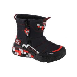 Śniegowce chłopięce Skechers Mega Craft Cuboforce. Czarne buty zimowe chłopięce Skechers, bez wzorów, bez zapięcia. W wyprzedaży za 318.95 zł.