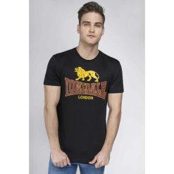 Koszulka Lonsdale Taverham. Czarne koszulki sportowe męskie Lonsdale, bez wzorów, z bawełny, bez kołnierzyka, bez ramiączek. Za 121.95 zł.