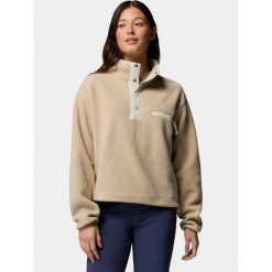 Sweter Damski Columbia Helvetia II Cropped. Brązowe swetry damskie Columbia, bez wzorów, sportowe, bez kołnierzyka, bez ramiączek, bez kaptura. Za 299.00 zł.