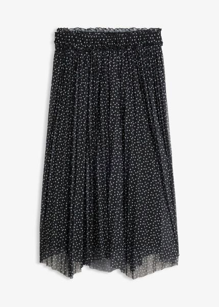 Spódnica plisowana o długości midi. Czarne spódnice damskie bonprix, bez wzorów, midi. Za 139.99 zł.