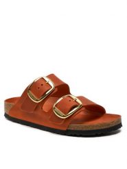 Birkenstock Klapki Arizona 1026661 Pomarańczowy. Brązowe klapki damskie Birkenstock, bez wzorów, ze skóry, bez obcasa. Za 679.99 zł.