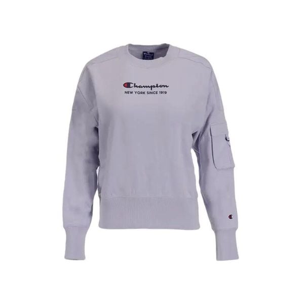 Damska bluza Champion Crewneck Sweatshirt 113314-VS059. Fioletowe bluzy damskie Champion, xs, bez wzorów, z bawełny, bez kaptura, na fitness i siłownię. Za 237.72 zł.