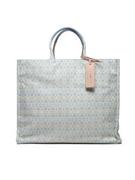 Coccinelle Torebka MBD Never Without Bag Monogram E1 MBD 18 01 01 Błękitny. Niebieskie torebki do ręki damskie Coccinelle, bez wzorów, z materiału, bez dodatków. Za 689.99 zł.