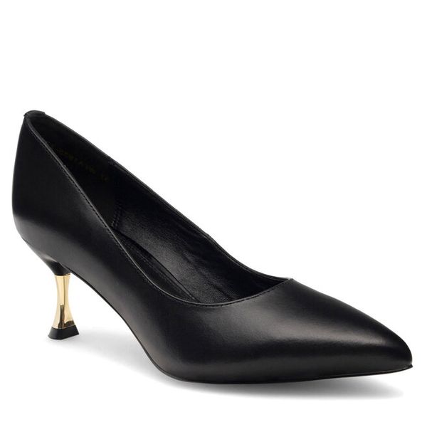 Czółenka Sergio Bardi. Czarne czółenka damskie Sergio Bardi, bez wzorów, bez obcasa, bez zapięcia. Za 279.00 zł.