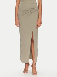 Guess Spódnica midi W5GD0E KAQL2 Khaki Regular Fit. Brązowe spódnice damskie Guess, s, z aplikacjami, midi. Za 269.99 zł.