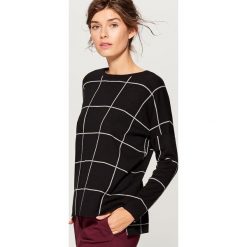 Sweter w kratę - Szary. Szare swetry damskie Mohito. W wyprzedaży za 59.99 zł.