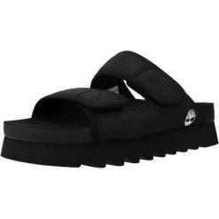 Sandały TIMBERLAND SMONICASUN Czarny. Czarne sandały damskie Timberland, bez wzorów, z tkaniny, bez obcasa, bez zapięcia. Za 228.99 zł.