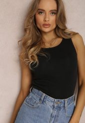 Czarny Top Bawełniany Philista. Czarne bluzki damskie Renee, l, bez wzorów, z bawełny, sportowe, bez kołnierzyka, bez ramiączek. Za 14.99 zł.