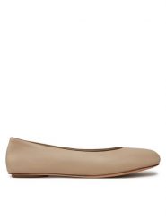 Weekend Max Mara Baleriny 2515521074600 Beżowy. Brązowe baleriny damskie Weekend Max Mara, bez wzorów, ze skóry, bez obcasa. Za 919.99 zł.