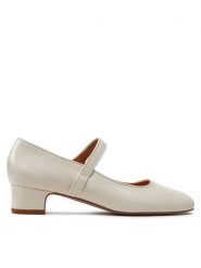 Balagan Baleriny Dora Biały. Białe baleriny damskie BALAGAN, bez wzorów, ze skóry, bez obcasa. Za 468.99 zł.