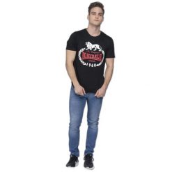 T-shirt o wąskim kroju Lonsdale Original 1960. Czarne t-shirty męskie Lonsdale, m, bez wzorów, z bawełny, vintage, bez kołnierzyka. Za 136.00 zł.
