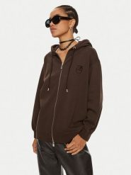 Pinko Bluza Gremito 101133 A21P Brązowy Regular Fit. Brązowe bluzy damskie Pinko, l, bez wzorów, z bawełny, bez kaptura. Za 839.99 zł.