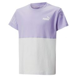 Koszulka Sportowa Dziewczęca Puma Power Colorblock. Czarne bluzki dla dziewczynek Puma, bez wzorów, bez ramiączek. Za 73.99 zł.