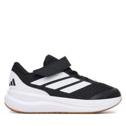 Sneakersy adidas. Czarne trampki i tenisówki chłopięce Adidas, bez wzorów, bez zapięcia. Za 179.99 zł.
