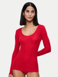 Triumph Koszulka piżamowa Bauty Layers 10225060 Czerwony Slim Fit. Czerwone piżamy damskie Triumph, xl, bez wzorów, z lyocellu, bez ramiączek. Za 119.99 zł.