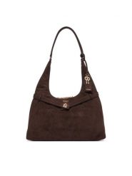 Guess Torebka Ella HWSG97 54010 Brązowy. Brązowe torebki do ręki damskie Guess, z aplikacjami, z materiału, bez dodatków. Za 634.99 zł.