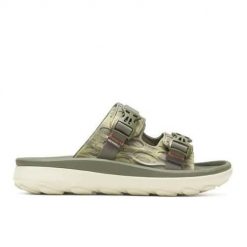 Klapki męskie Merrell Hut Ultra Wrap. Zielone klapki męskie Merrell, z jeansu, eleganckie. Za 517.00 zł.