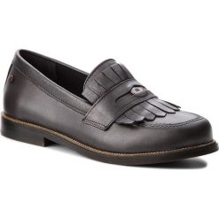 Półbuty TOMMY HILFIGER - Metallic Leather Penny Loafer FW0FW03402 Dark Silver 015. Szare półbuty damskie Tommy Hilfiger, ze skóry. W wyprzedaży za 519.00 zł.