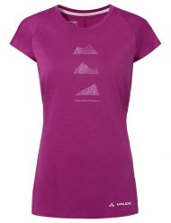 Koszulka merino damska Vaude Tekoa Wool T-Shirt. Czerwone t-shirty damskie Vaude, bez wzorów, z materiału, bez kołnierzyka. Za 324.49 zł.