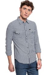 LEE WESTERN SHIRT MĘSKA KOSZULA W KRATĘ BLACK L644NL01 112115593. Czarne koszule męskie Lee, l, bez wzorów, bez kołnierzyka, bez ramiączek. W wyprzedaży za 79.99 zł.