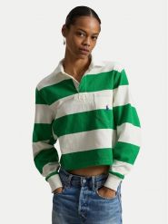 Polo Ralph Lauren Bluza 211971746500 Zielony Relaxed Fit. Zielone bluzy damskie Polo Ralph Lauren, m, bez wzorów, z bawełny, bez kaptura. Za 534.99 zł.