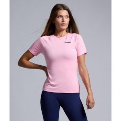 Koszulka do tenisa/padka damska ekologiczna. Czerwone koszulki sportowe damskie NORDICDOTS, bez wzorów, bez kołnierzyka, bez ramiączek, tenisowe. Za 105.00 zł.