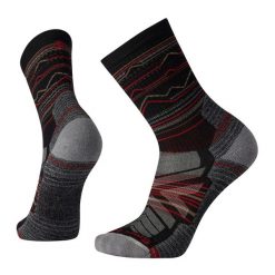 Skarpety trekkingowe Smartwool Hike Light Cushion Mountain Pattern Crew. Czarne skarpety damskie Smartwool, bez wzorów. Za 99.99 zł.