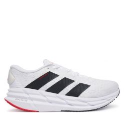 Buty do biegania adidas. Białe buty sportowe męskie Adidas, bez zapięcia, do biegania. Za 509.99 zł.