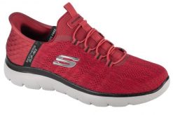 Tenisówki Skechers Model Summits - Key Pace Slip-ins Kolor Czerwony. Czerwone trampki męskie Skechers, bez wzorów, z materiału, bez zapięcia. Za 329.99 zł.
