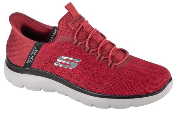 Tenisówki Skechers Model Summits - Key Pace Slip-ins Kolor Czerwony. Czerwone trampki męskie Skechers, bez wzorów, z materiału, bez zapięcia. Za 329.99 zł.