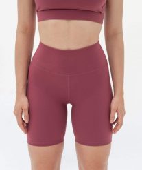 Kolarki z wysokim stanem - Plum. Fioletowe szorty sportowe damskie JOY STUDIO, s, bez wzorów, z materiału, z podwyższonym stanem, na fitness i siłownię. Za 149.00 zł.