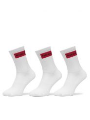 HUGO Skarpety długie 50531515 Biały. Białe skarpety męskie Hugo, bez wzorów, z bawełny. Za 109.99 zł.