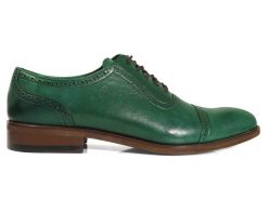 Zielone eleganckie buty męskie Brogsy Modini T142. Zielone eleganckie półbuty Modini Moda Męska, ze skóry, casualowe, bez zapięcia. W wyprzedaży za 333.00 zł.