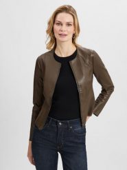 Zero Marynarka Kobiety brązowy, 42. Brązowe żakiety damskie zero, bez wzorów, ze skóry, eleganckie. Za 329.95 zł.