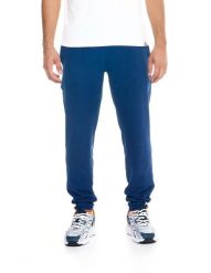 Spodnie dresowe z kieszenie na co dzień na siłownię. Niebieskie spodnie sportowe męskie LEONE 1947 APPAREL, xl, bez wzorów, z dresówki, na fitness i siłownię. Za 147.31 zł.